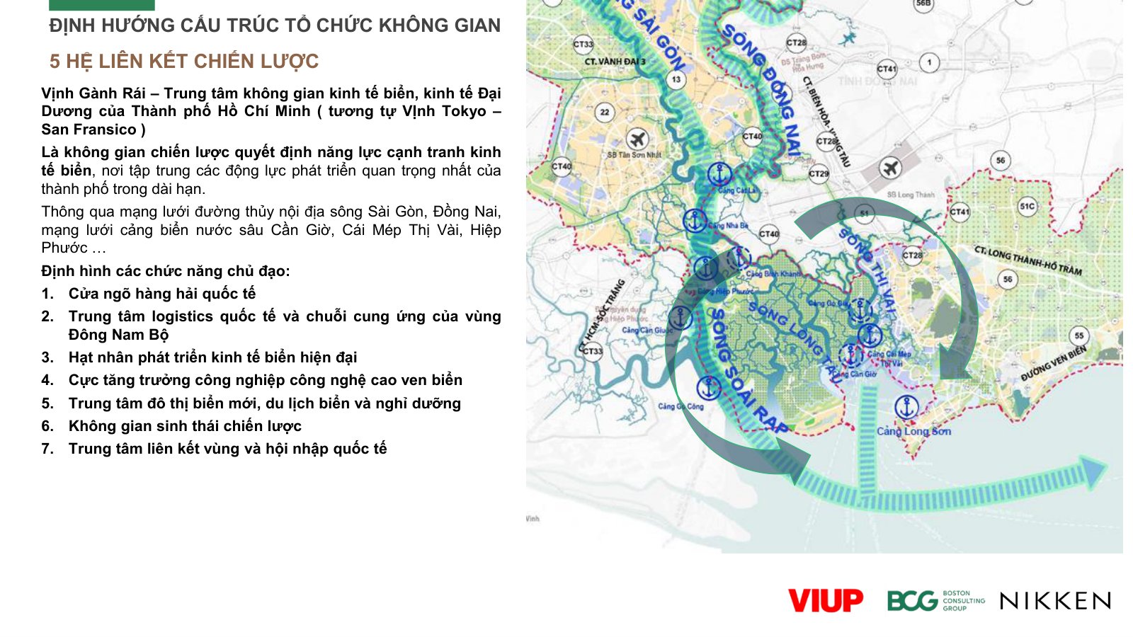 Slide vịnh Gành Rái với các cụm cảng Cát Lái, Hiệp Phước, Cái Mép, Cần Giờ của TP.HCM